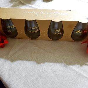 Stemless wine glasses holiday